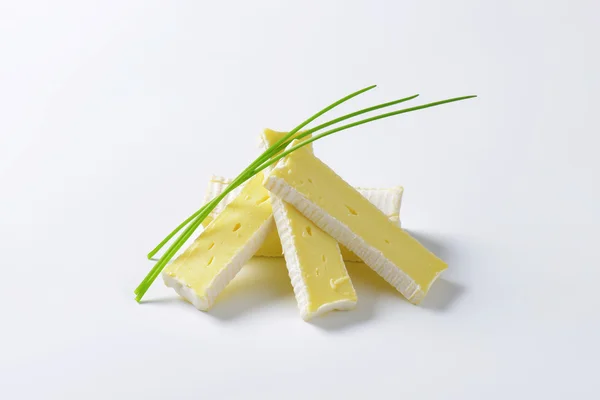 Soft cheese with thin white rind — Stock Photo, Image