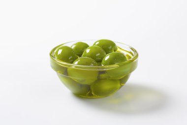 Green olives in oil