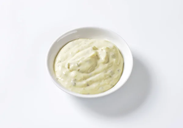 Creamy salad dressing — Stock Photo, Image