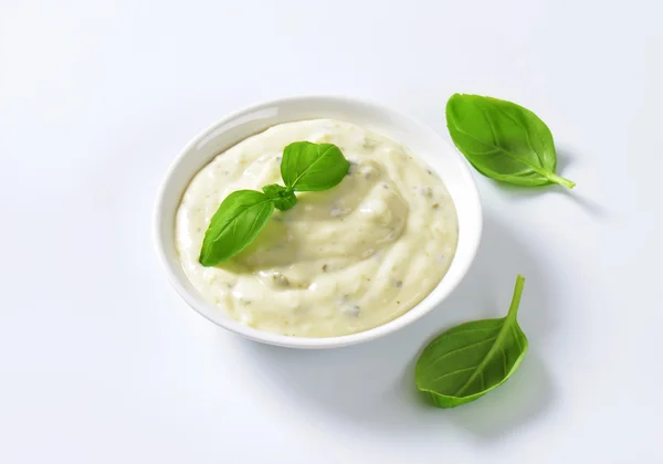 Creamy salad dressing — Stock Photo, Image