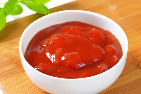 Salsa de tomate y pimienta picante — Foto de Stock