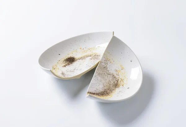 Broken ceramic bowl — Stock Photo, Image