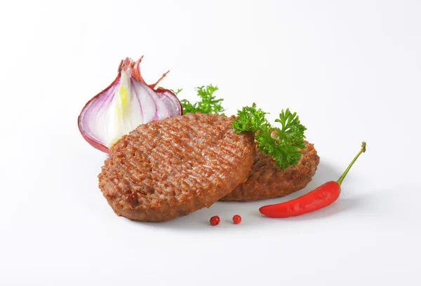 Rundvlees hamburger pasteitjes — Stockfoto