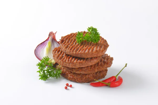 Beef-Burger-Patties — Stockfoto