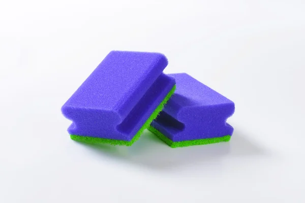 Blue kitchen sponges — Stock Photo, Image