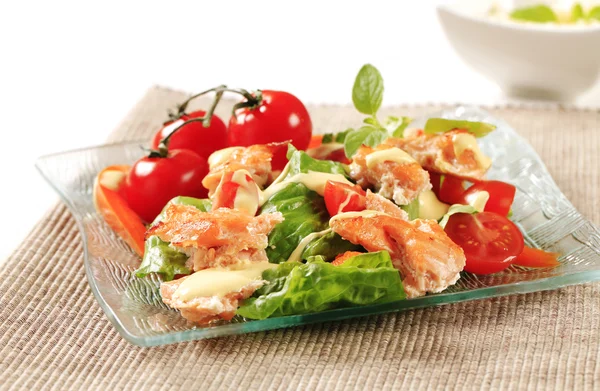 Salmon salad — Stock Photo, Image