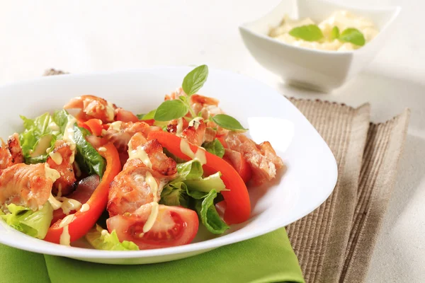 Salmon salad — Stock Photo, Image