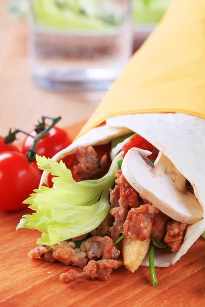 Wrap sandwich Stock Photo