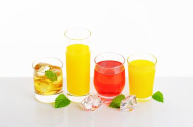 Variety of cold drinks clipart