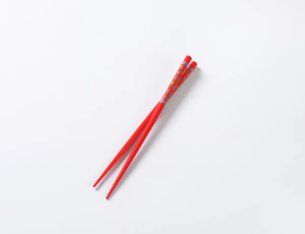 Red chopsticks — Stock Photo, Image