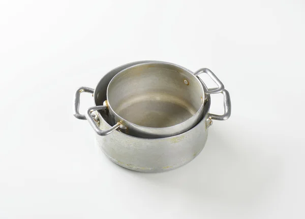 Old saucepans — Stock Photo, Image