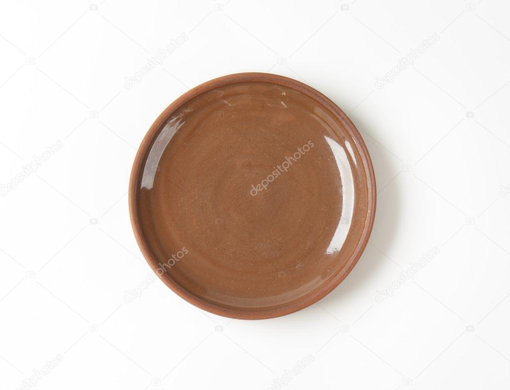 brown plate