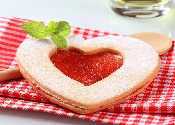 Galleta en forma de corazón — Foto de Stock