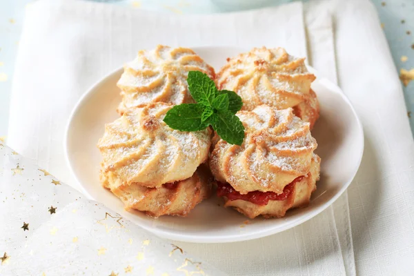 Geleia de biscoitos sanduíche — Fotografia de Stock