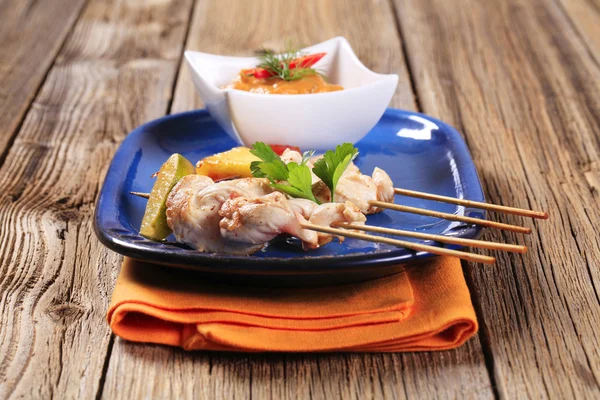 Chicken skewers — Stock Photo, Image