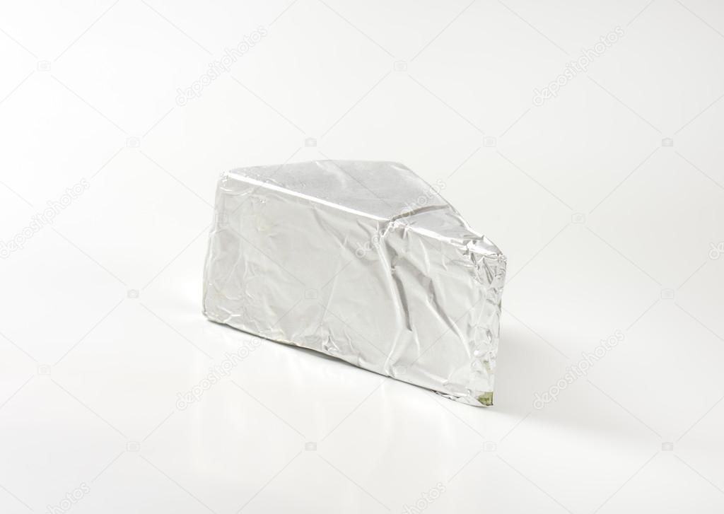 Foil wrapped cheese