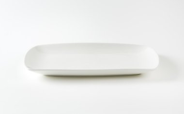 Rectangle white porcelain plate