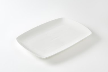 Rectangle white porcelain plate
