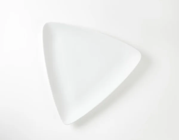 Beyaz üçgen plaka — Stok fotoğraf