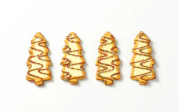 Christmas tree cut-out cookies — Stockfoto