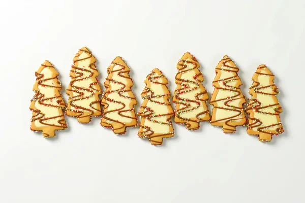 Christmas tree cut-out cookies — Stockfoto