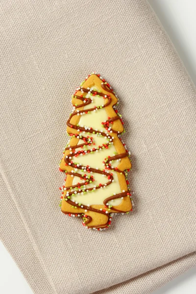 Christmas tree cut-out cookie — Stock fotografie