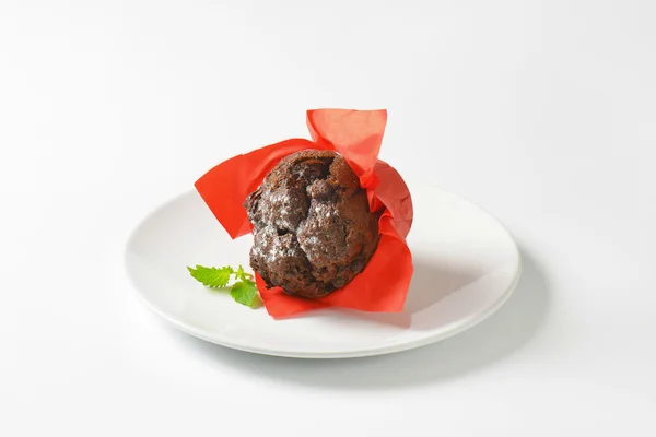 Double chocolate cupcake — Stock Photo, Image