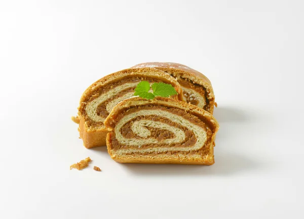 Walnut roll slices — Stock Photo, Image