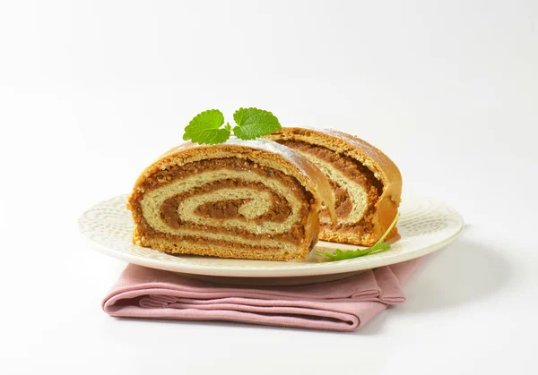 Walnut roll slices — Stock Photo, Image