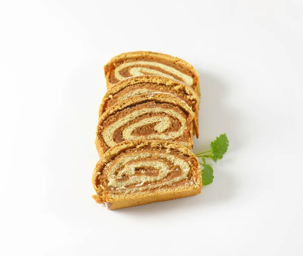 Walnut roll slices — Stock Photo, Image