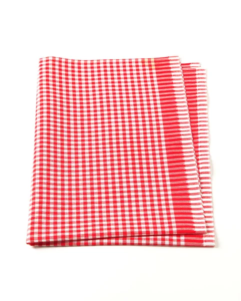 Red and white table linen — Stock Photo, Image