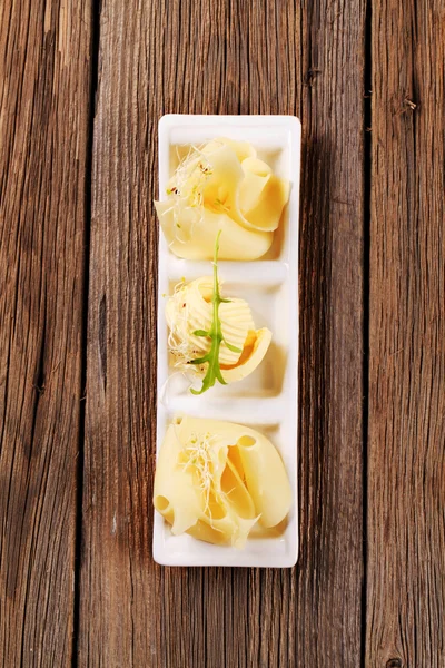 Swiss cheese and butter — Stock Photo, Image
