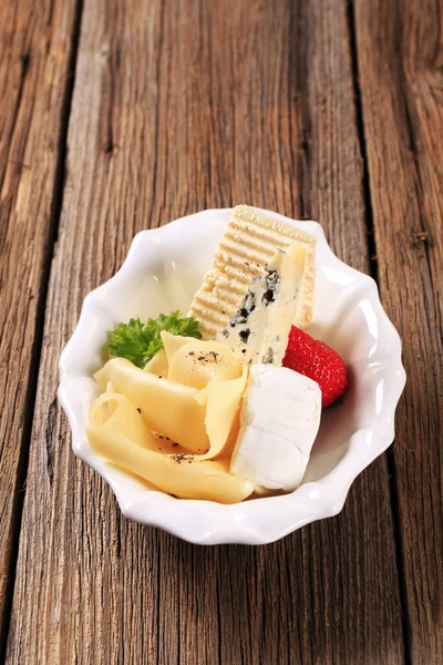 Selection of cheeses — Stock Photo, Image