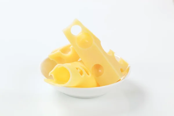 Stukken van Emmentaler kaas — Stockfoto