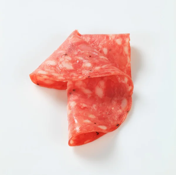 Tranche de salami — Photo