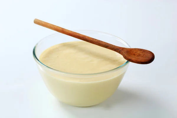 Bowl of raw batter — Stock Photo, Image