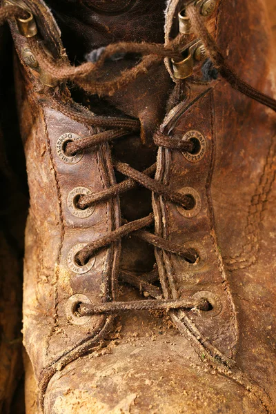 Brown Muddy boots — Stock Photo, Image
