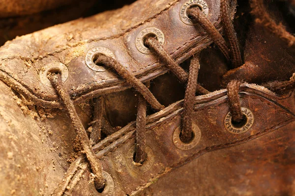 Brown Muddy boots — Stock Photo, Image