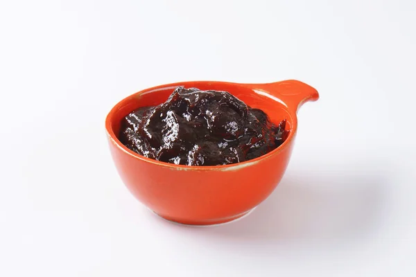 Bowl of plum jam — Stock Photo, Image