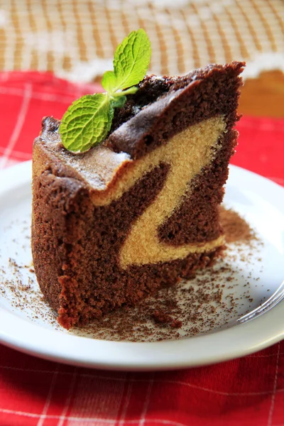 Bundt cake sprinkled with sugar — Stock Photo, Image