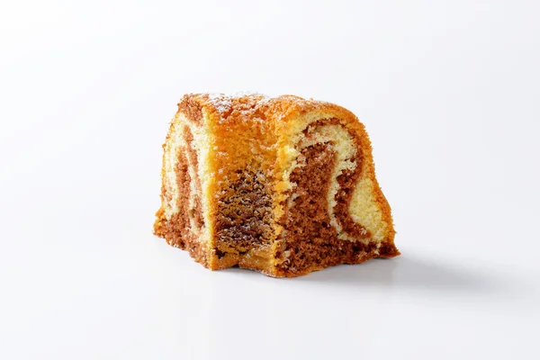 Stuk van marmeren Cake — Stockfoto