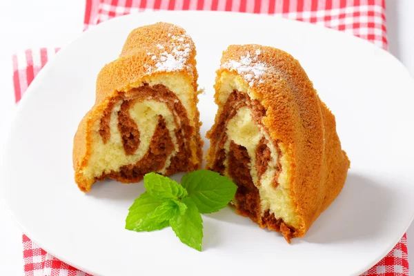 Márvány torta szelet — Stock Fotó