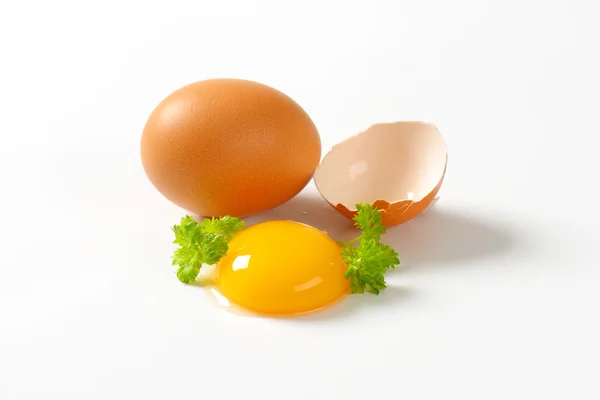 Raw egg yolk — Stock Photo, Image