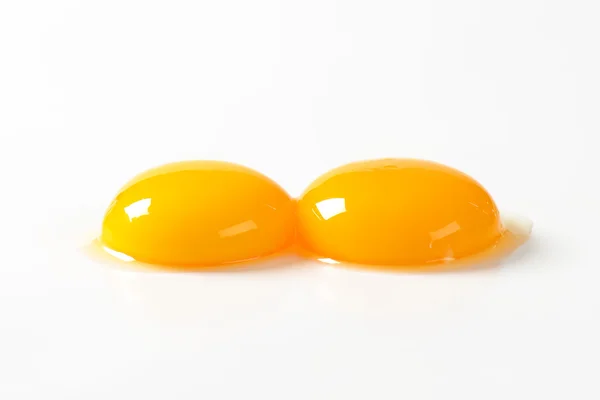 Żółtka jaj surowych — Zdjęcie stockowe