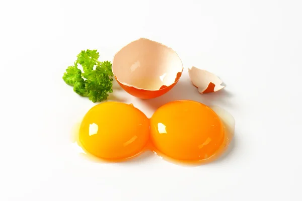 Tuorlo d'uovo crudo — Foto Stock