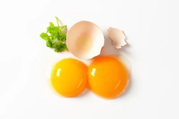 未加工卵の黄身 — ストック写真