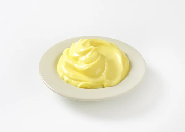 Plate of mayonnaise — Stock Photo, Image