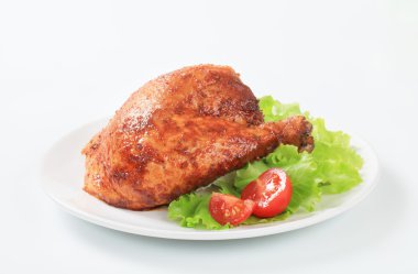 Kavrulmuş sarımsak tavuk budu