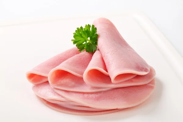 Plakjes ham — Stockfoto