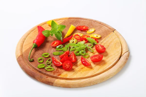 Chopped fresh vegetables — Stock Photo, Image